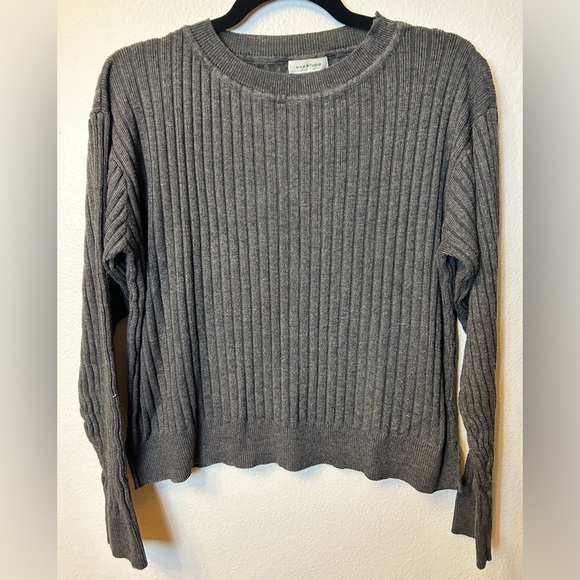 Max Studio Ribbed Sweater Grey Size Small - Picture 4 of 6